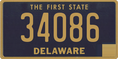 DE license plate 34086