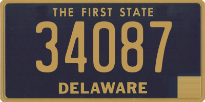 DE license plate 34087