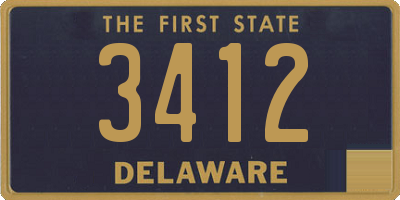 DE license plate 3412