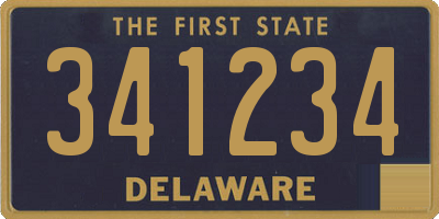 DE license plate 341234