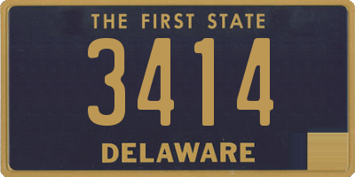 DE license plate 3414