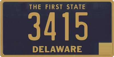 DE license plate 3415
