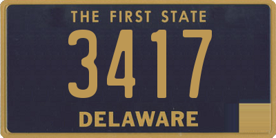 DE license plate 3417