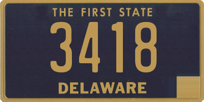 DE license plate 3418