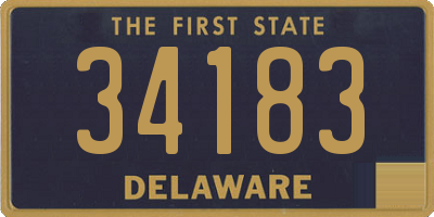 DE license plate 34183