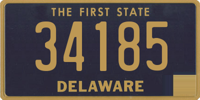 DE license plate 34185