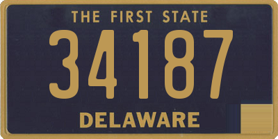 DE license plate 34187