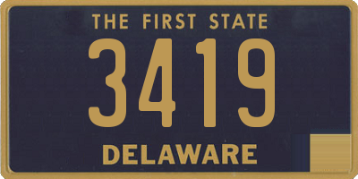 DE license plate 3419