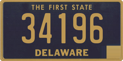 DE license plate 34196