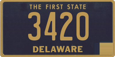 DE license plate 3420