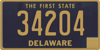 DE license plate 34204