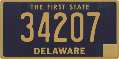 DE license plate 34207