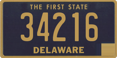 DE license plate 34216