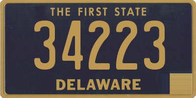 DE license plate 34223