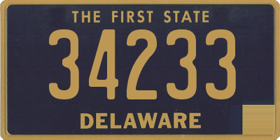 DE license plate 34233