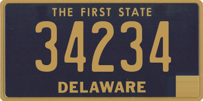 DE license plate 34234