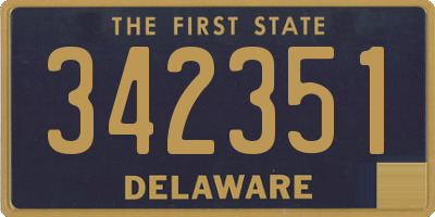 DE license plate 342351