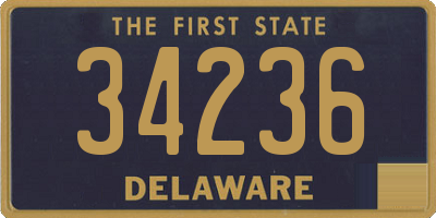 DE license plate 34236