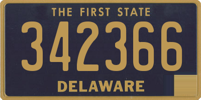 DE license plate 342366