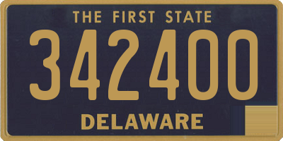 DE license plate 342400