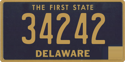 DE license plate 34242