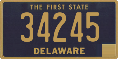 DE license plate 34245