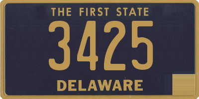 DE license plate 3425