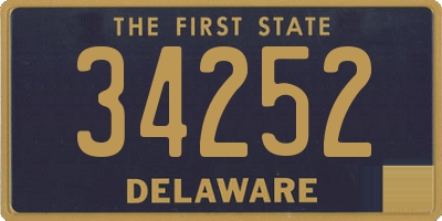 DE license plate 34252