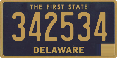 DE license plate 342534