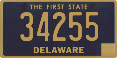 DE license plate 34255