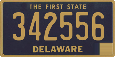 DE license plate 342556