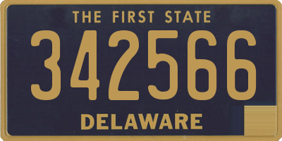 DE license plate 342566