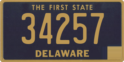 DE license plate 34257