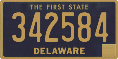 DE license plate 342584