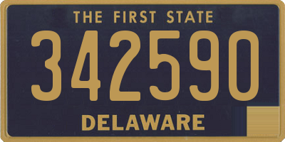 DE license plate 342590