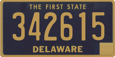 DE license plate 342615