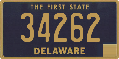 DE license plate 34262