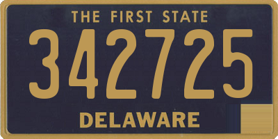DE license plate 342725