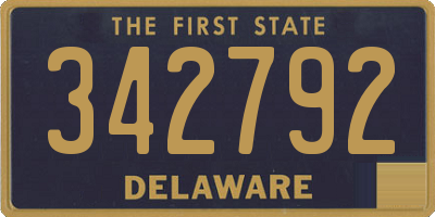 DE license plate 342792