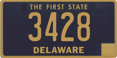 DE license plate 3428