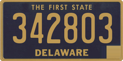 DE license plate 342803