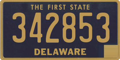 DE license plate 342853