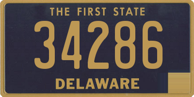 DE license plate 34286