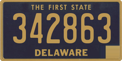DE license plate 342863