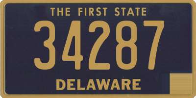 DE license plate 34287