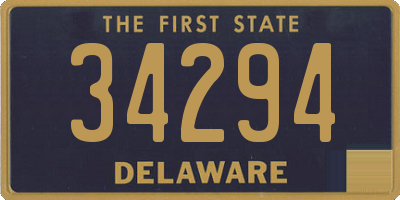 DE license plate 34294