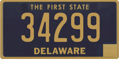 DE license plate 34299