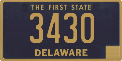 DE license plate 3430