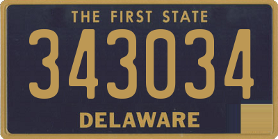 DE license plate 343034