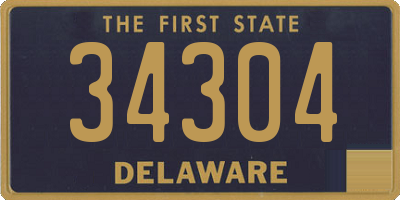 DE license plate 34304